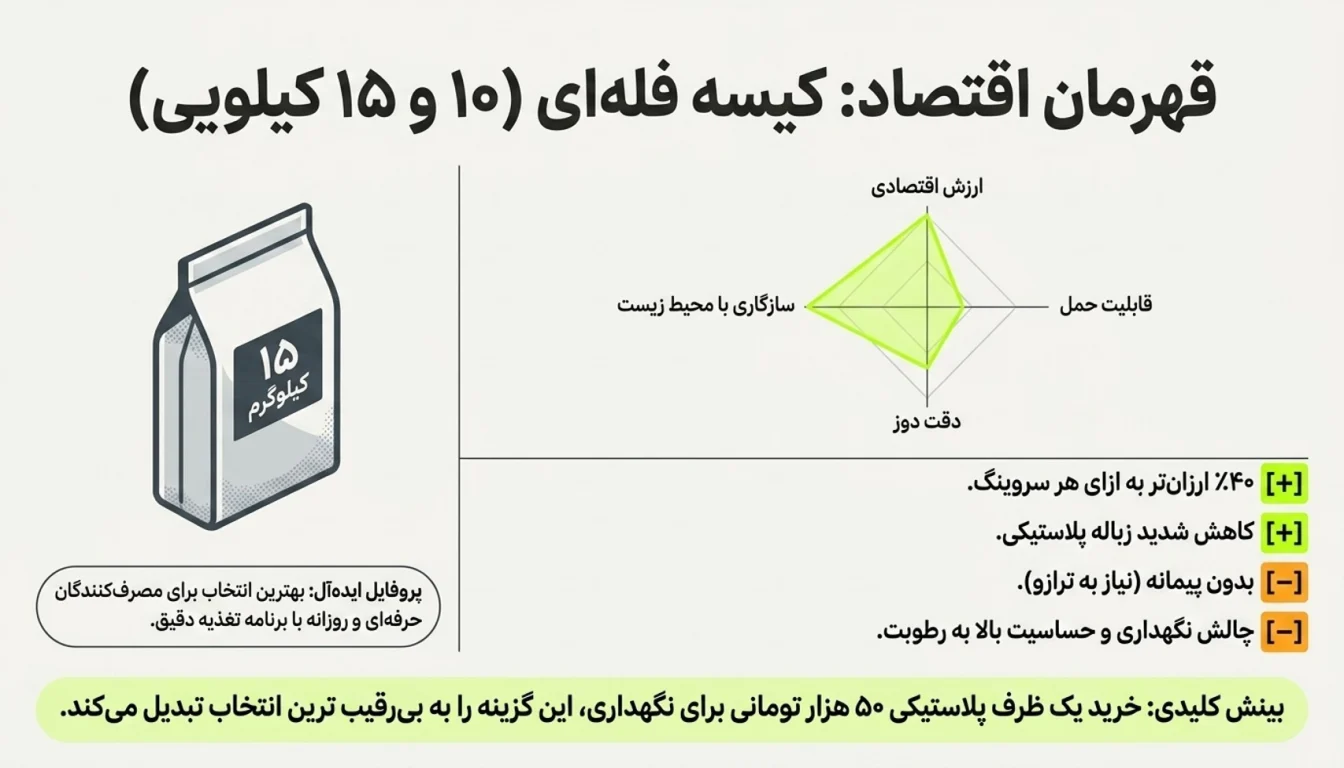 مزایا و معایب خرید وی پگاه به صورت فلهای (کیسه ۱۰ و ۱۵ کیلویی)
