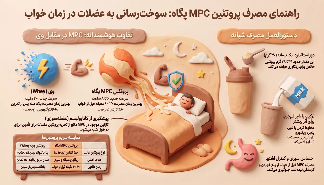 بهترین زمان مصرف پروتئین MPC پگاه