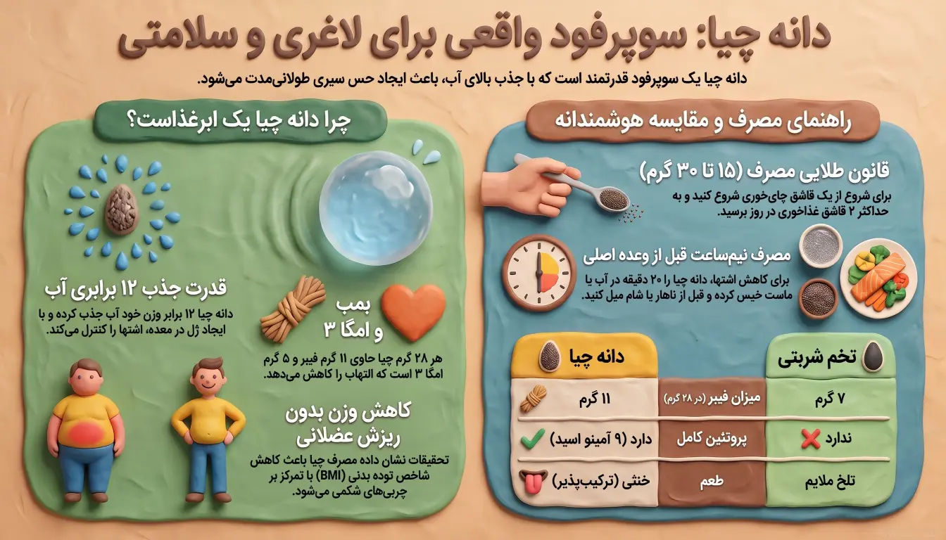 دانه چیا- فواید دانه چیا برای لاغری-پارسی بادی