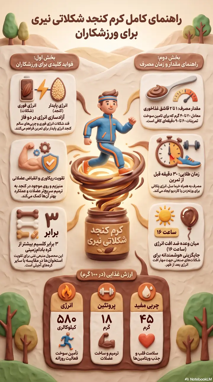 کرم کنجد شکلاتی برای ورزشکاران