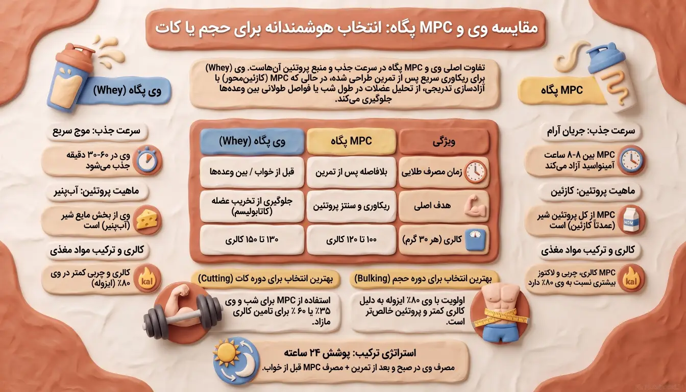 وی پگاه چیست-مقایسه پروتئین وی با MPC پگاه-پارسی بادی