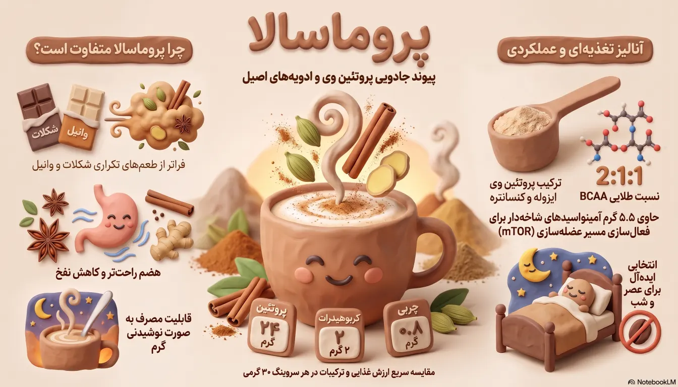 پرو ماسالا ایکس تک-ارزش غذایی پرو ماسالا ایکس تک-ترکیبات پرو ماسالا ایکس تک-پارسی بادی