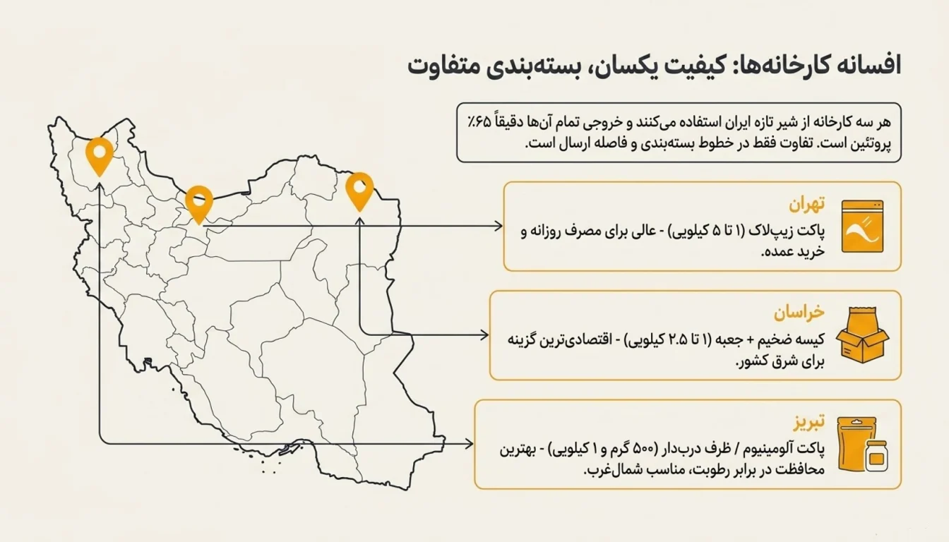 بسته بندی و وزن های موجود پروتئن MPC پگاه-پارسی بادی
