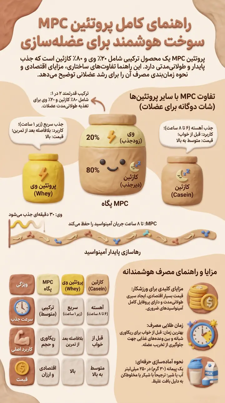 راهنمای کامل پروتئین MPC پگاه تهران-MPC پگاه تهران 5 کیلویی-پارسی بادی