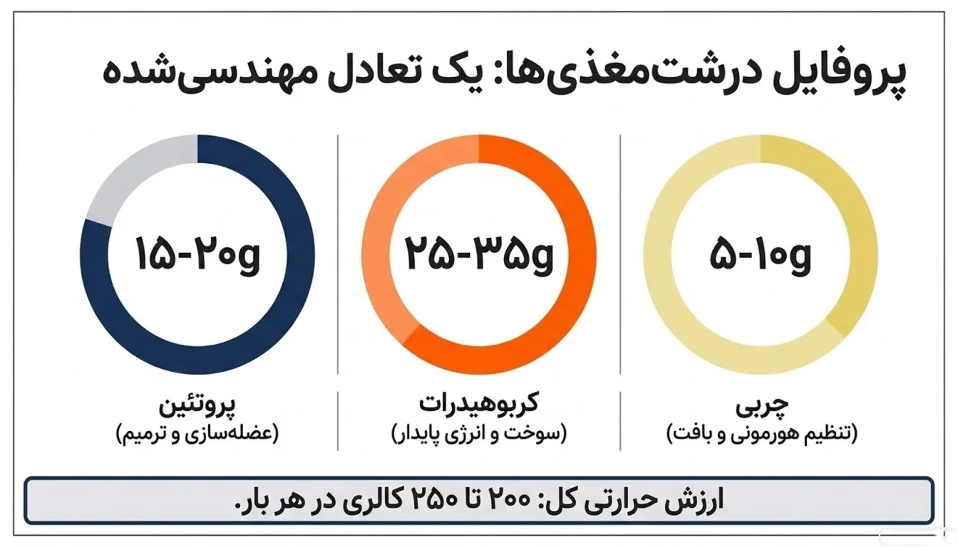 ترکیبات و ارزش غذایی پروتئین بار کارن-پروتئین بار کارن-پارسی بادی