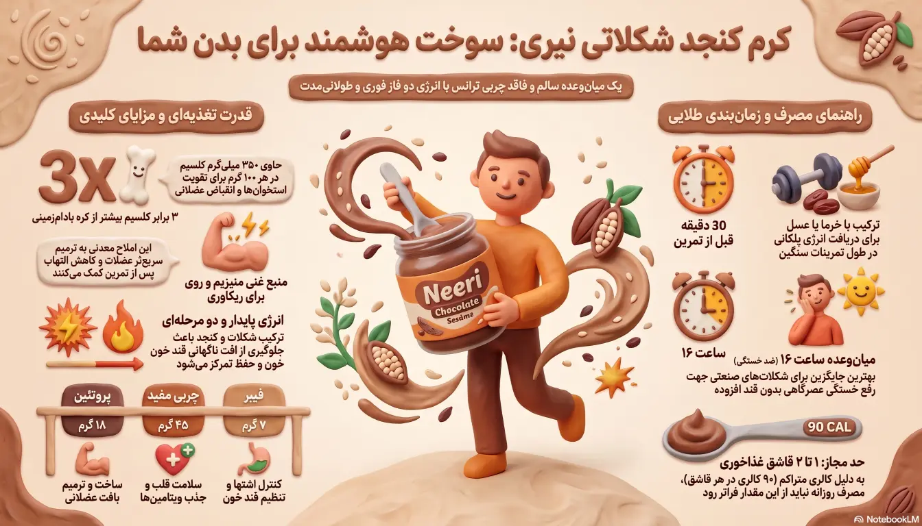 کرم کنجد شکلاتی نیری-کرم کنجد نیری-پارسی بادی