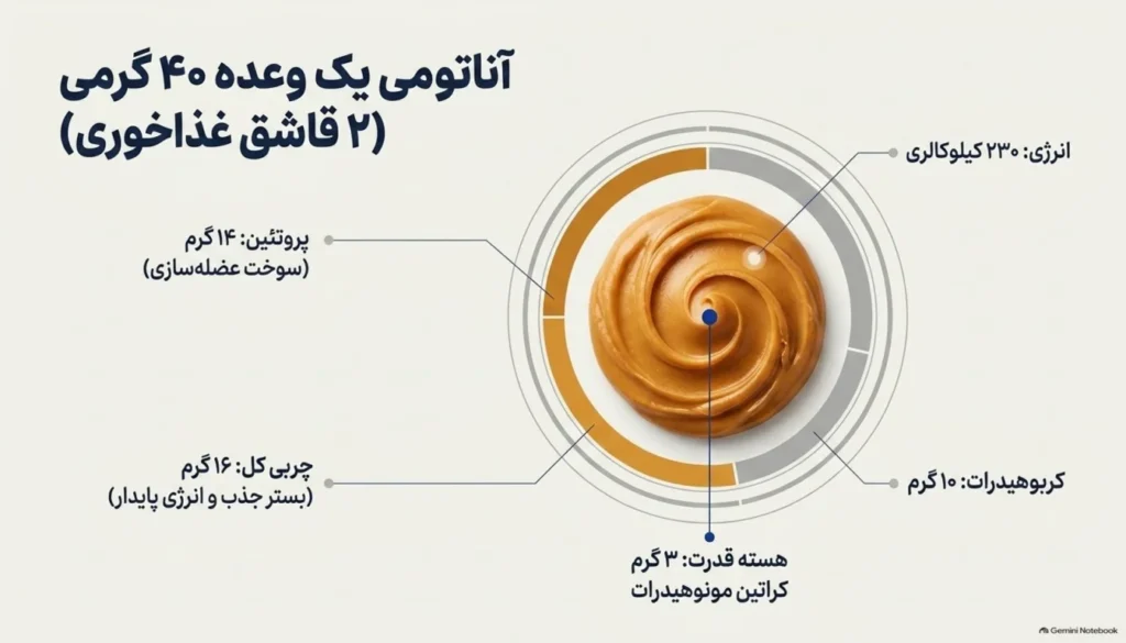 ترکیبات و ارزش غذایی کره بادام زمینی با کراتین ایکس تک-ارزش غذایی کره بادام زمینی-کره بادام زمینی با کراتین ایکس تک-پارسی بادی