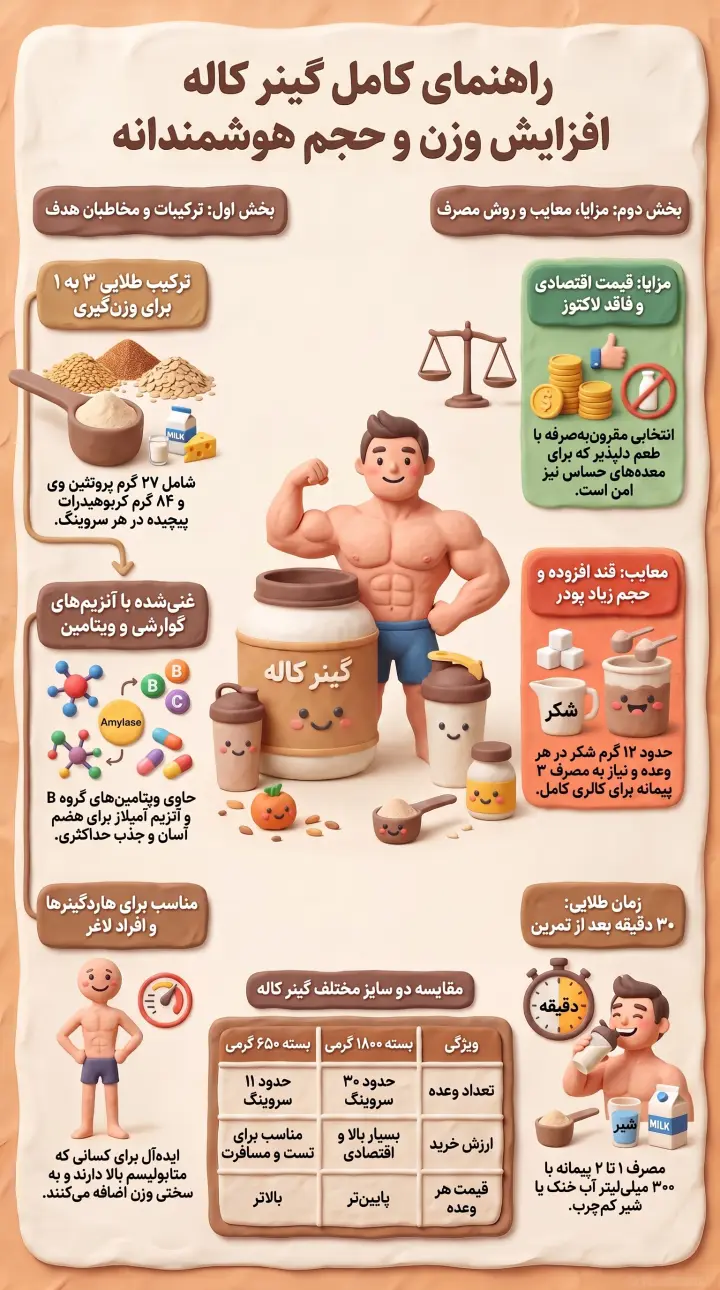 راهنمای کامل گینر کاله-مزایای گینر کاله-زمان مصرف گینر-گینر کاله-پارسی بادی
